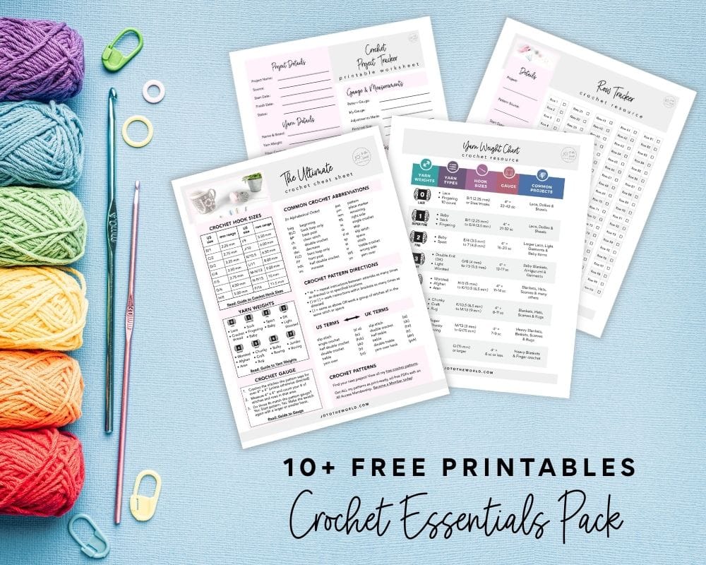 Crochet Essentials Pack - 10 Printable Resources