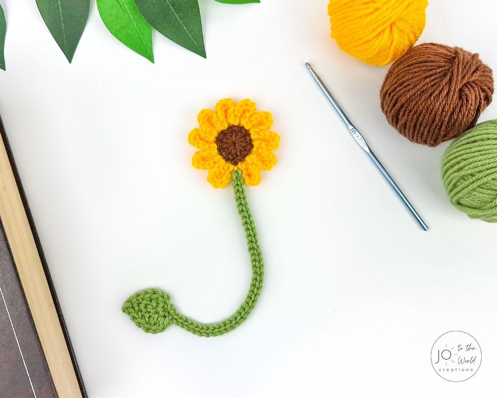 Crochet Sunflower Bookmark Pattern
