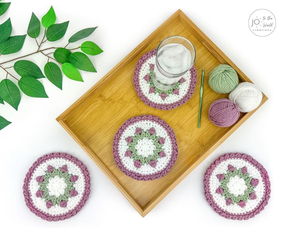 Crochet Tulip Coaster Pattern