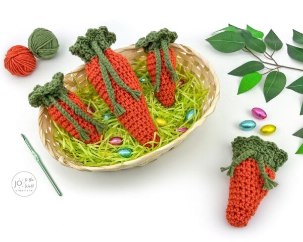 Easter Carrot Treat Bags Crochet Pattern