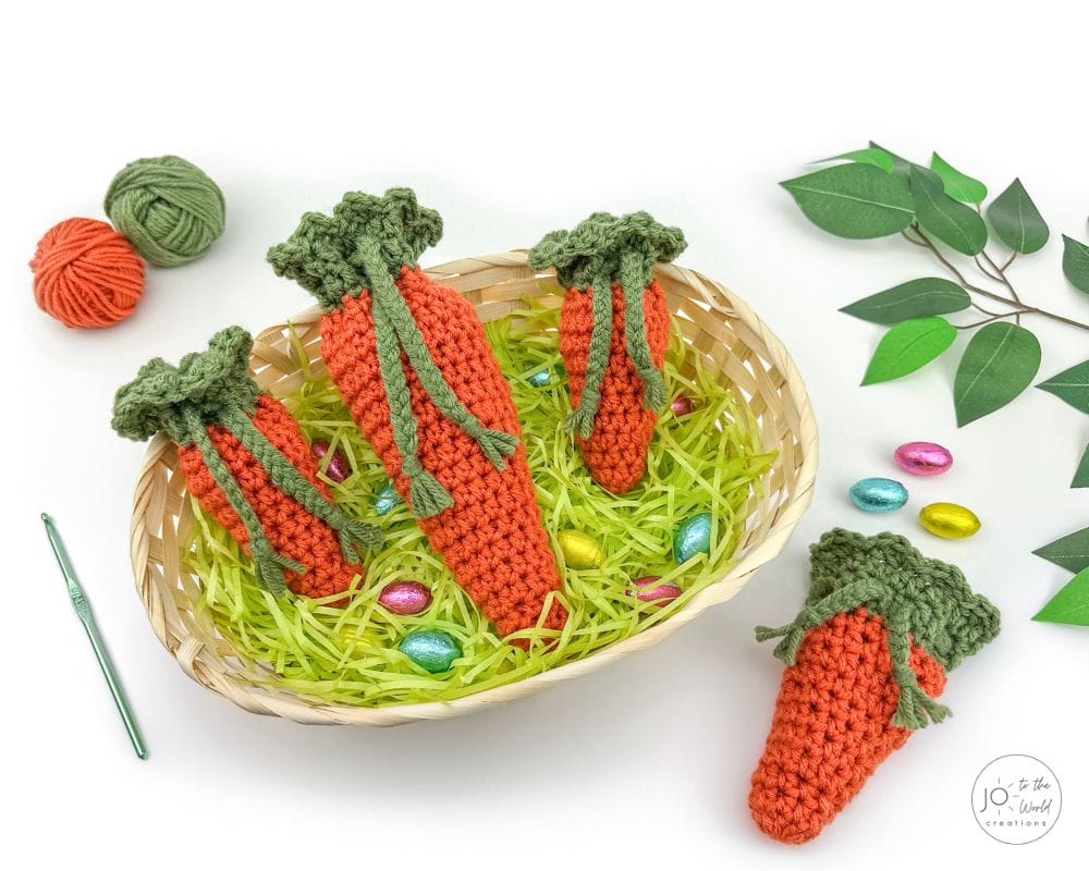 Easter Carrot Treat Bags Crochet Pattern