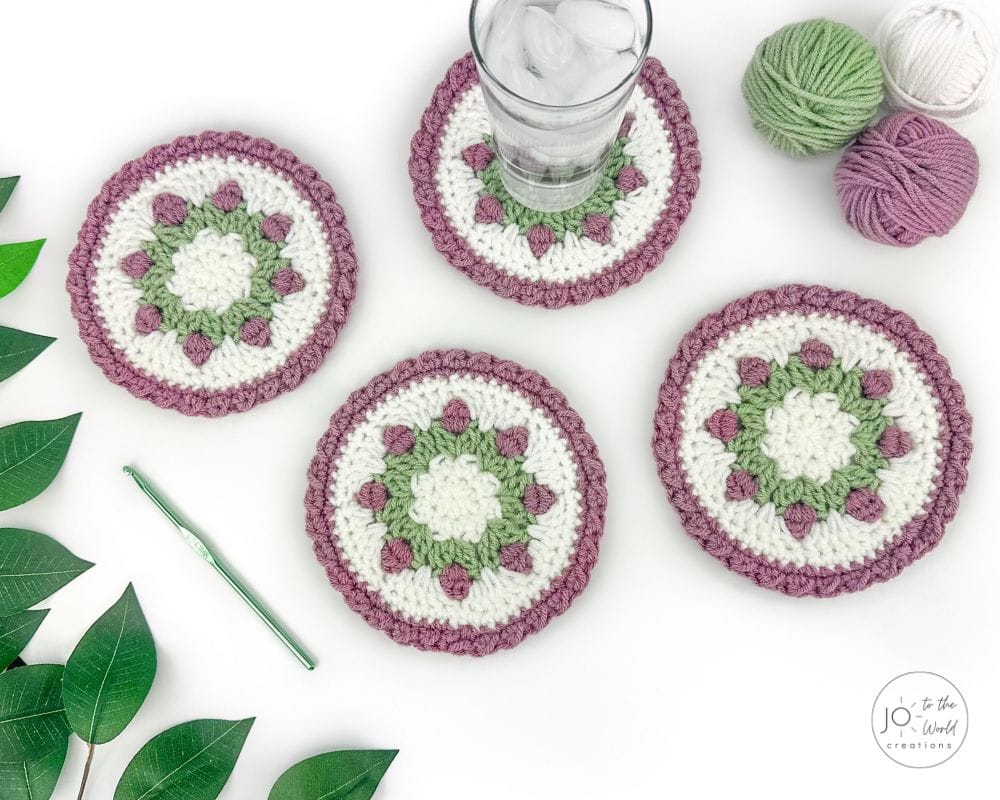 Tulip Coasters Crochet Pattern