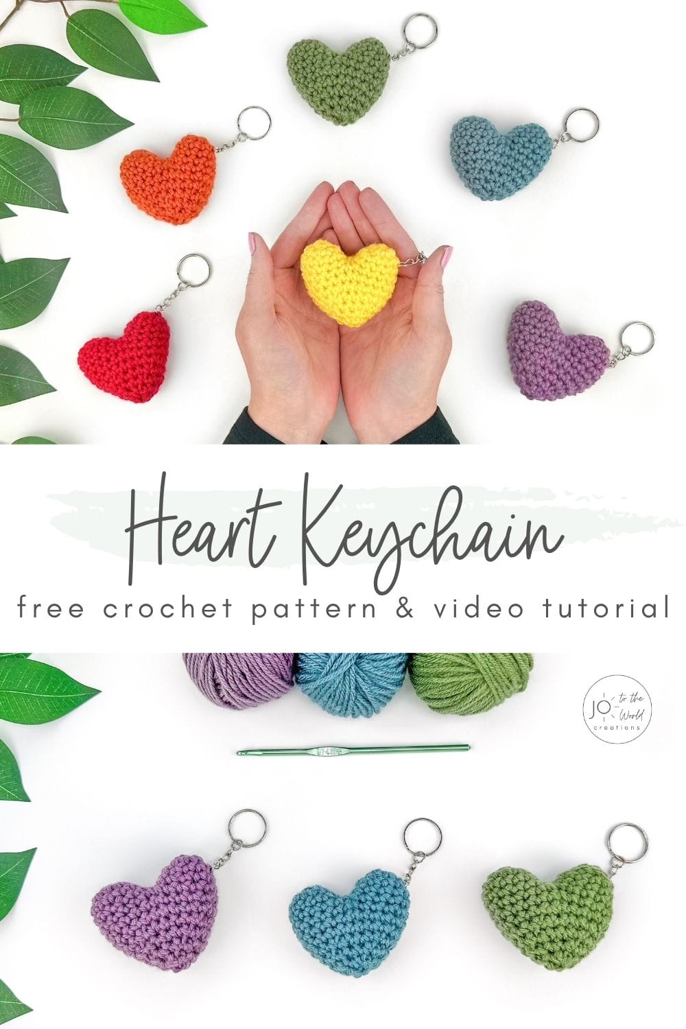 Heart Keychain Crochet Pattern Free