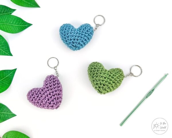Heart Keychains Crochet Pattern