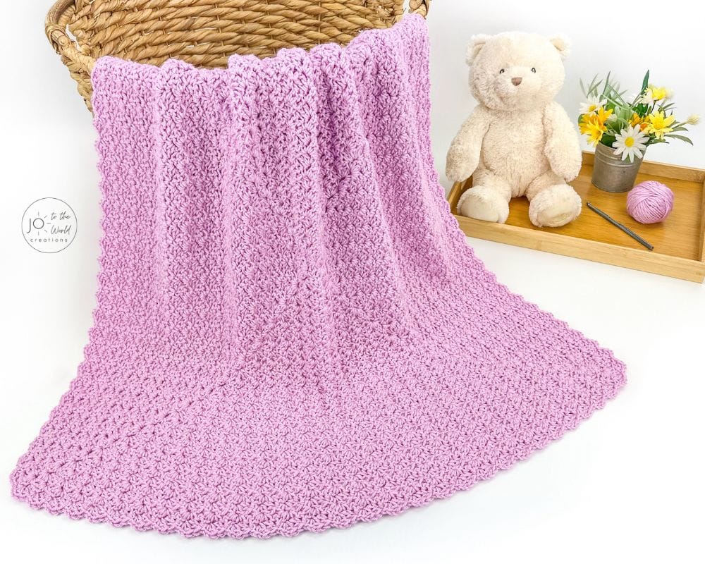 Crochet Easy Baby Blanket Cherished Pattern