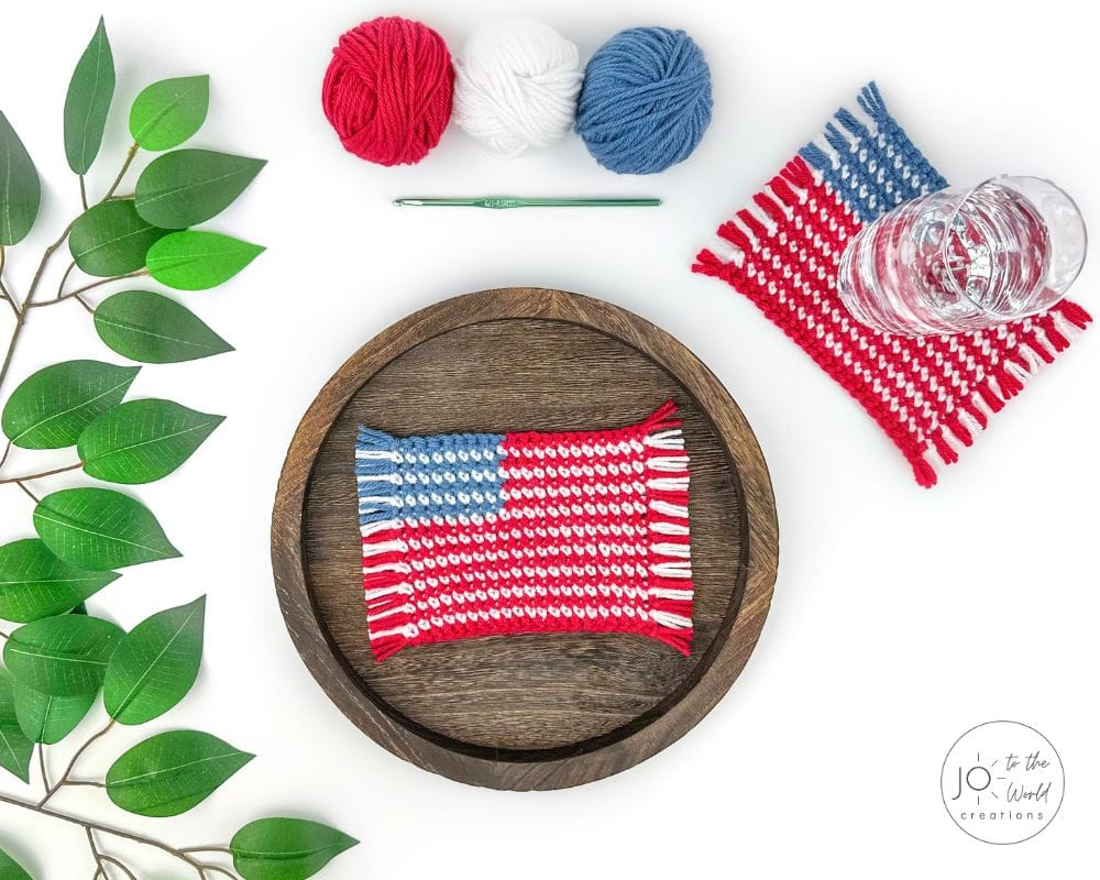 USA Mug Rug – PDF Crochet Pattern