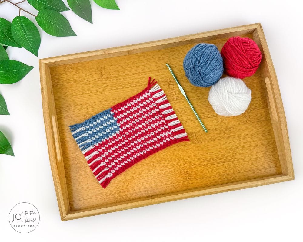 USA Mug Rug Crochet Pattern