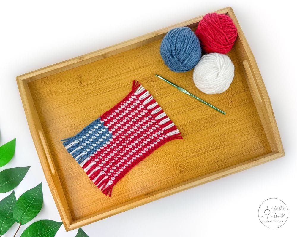 USA Mug Rug Crochet Pattern