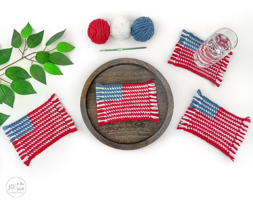 USA Mug Rug Crochet Pattern