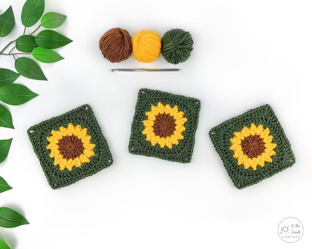Sunflower Granny Square Pattern