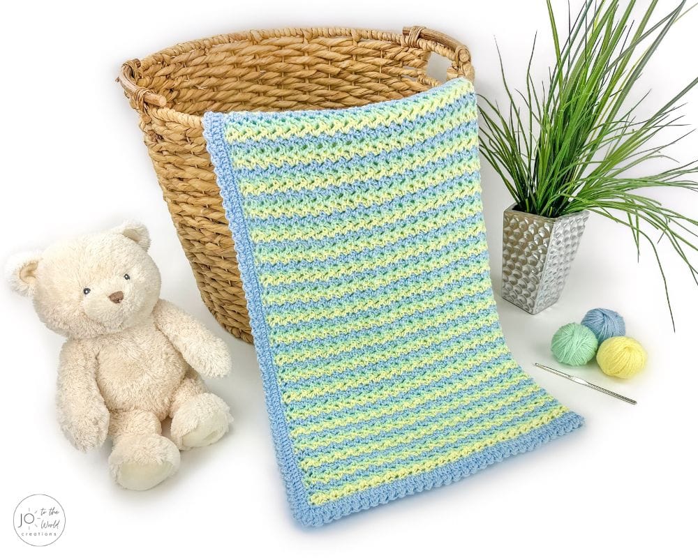 3 Color Baby Blanket Crochet Pattern