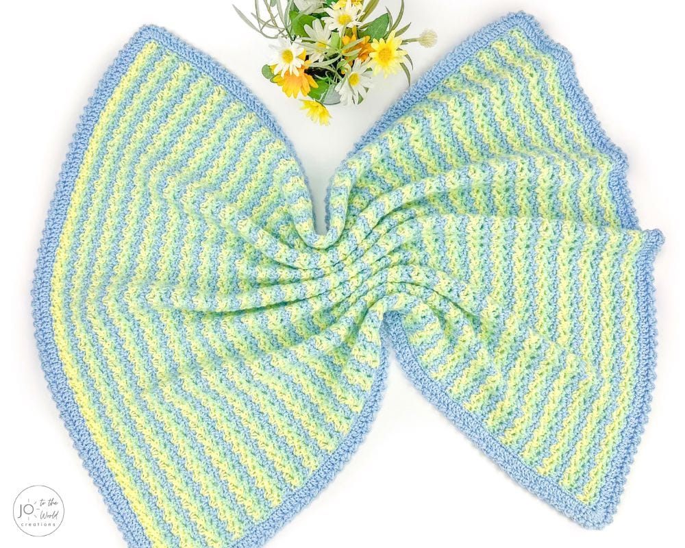 Three Color Blanket Crochet Pattern