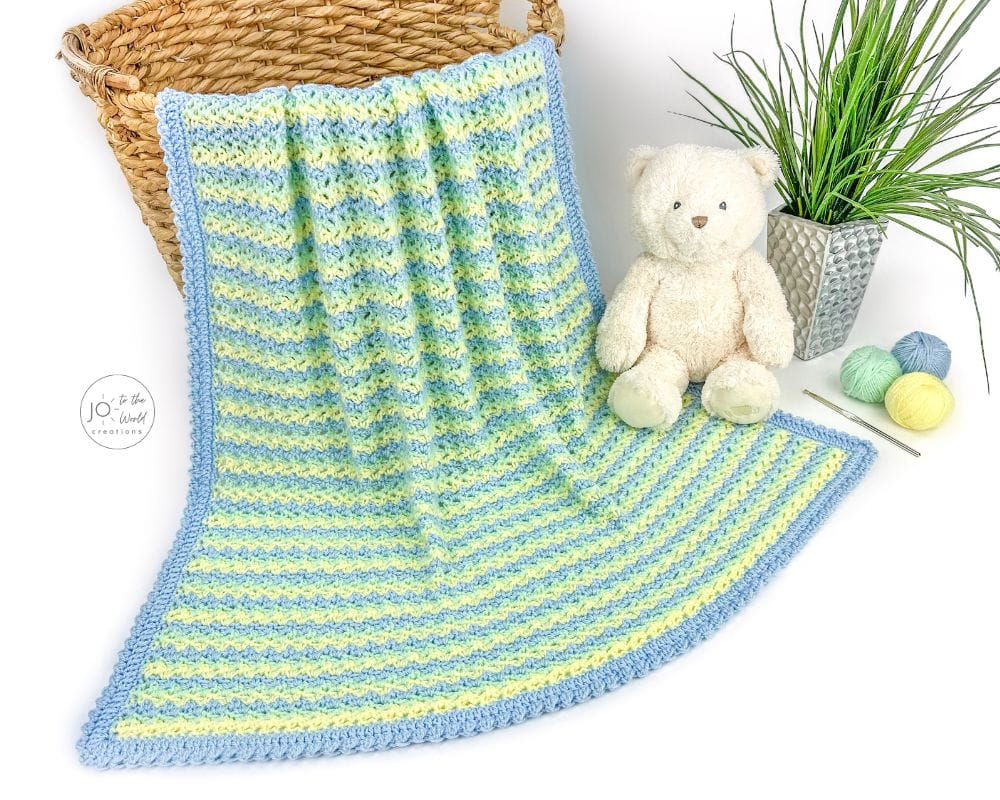 Tri Color Baby Blanket Crochet Pattern
