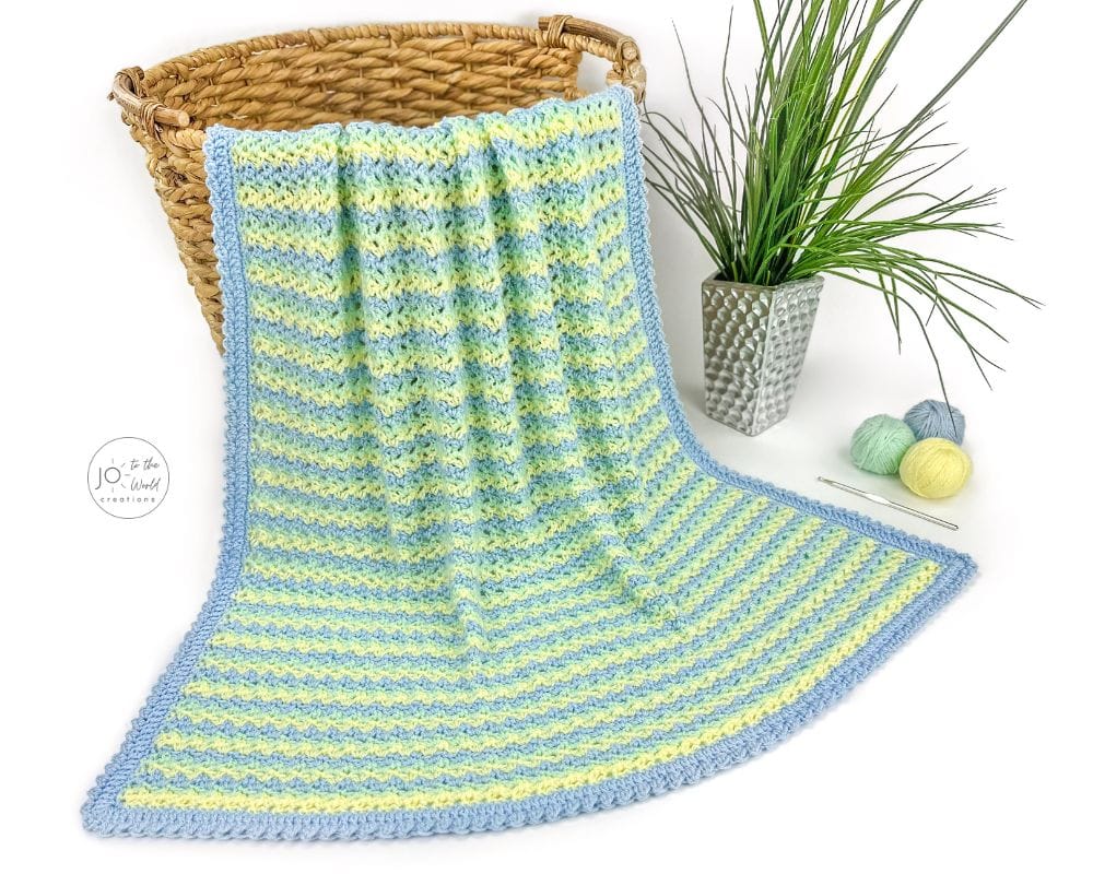 Tri Color Blanket Crochet Pattern