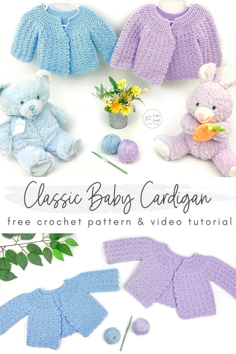 Classic Baby Cardigan Free Crochet Pattern