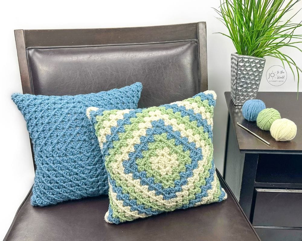 Crochet Granny Square Pillow
