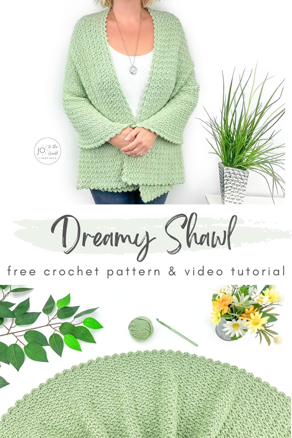 Easy Dream Shawl Free Crochet Pattern