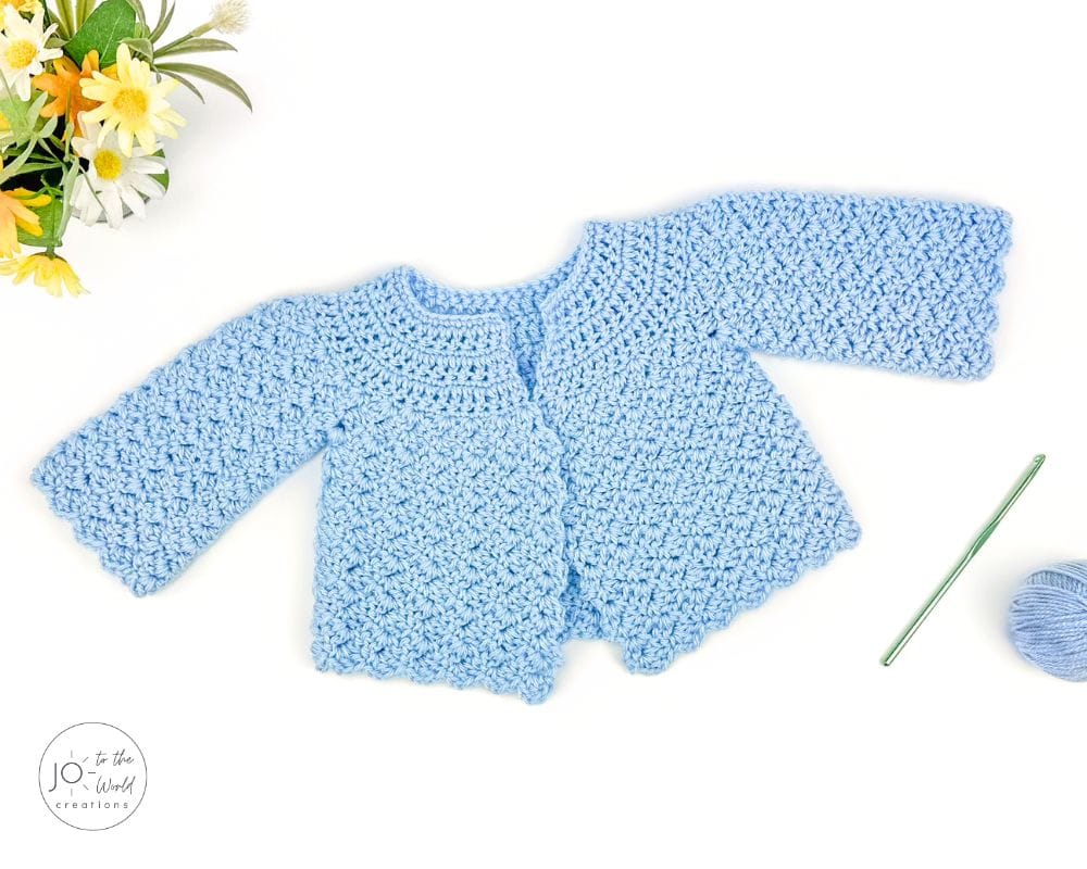 Easy Newborn Baby Sweater Crochet Pattern