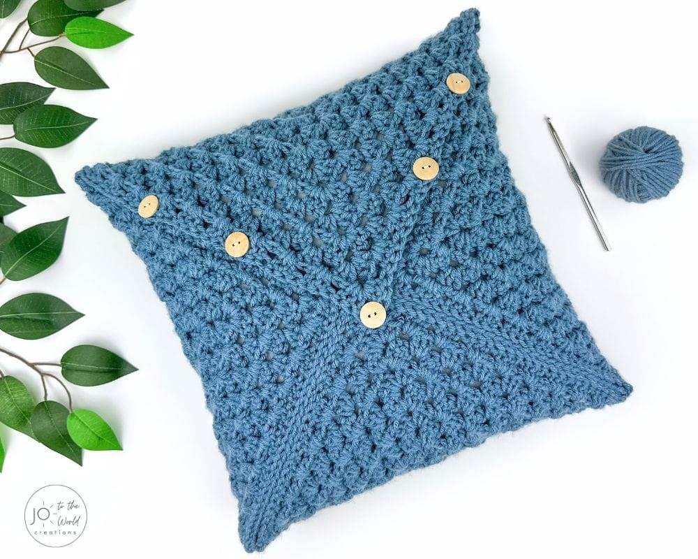Granny Square Pillow Crochet Pattern
